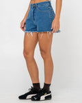 Rusty Penny Kick Flare Denim Short