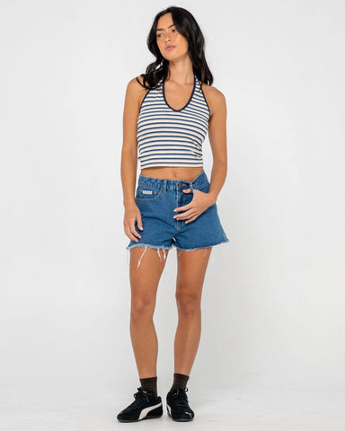 Rusty Penny Kick Flare Denim Short