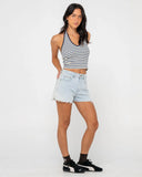 Rusty Penny Kick Flare Denim Short
