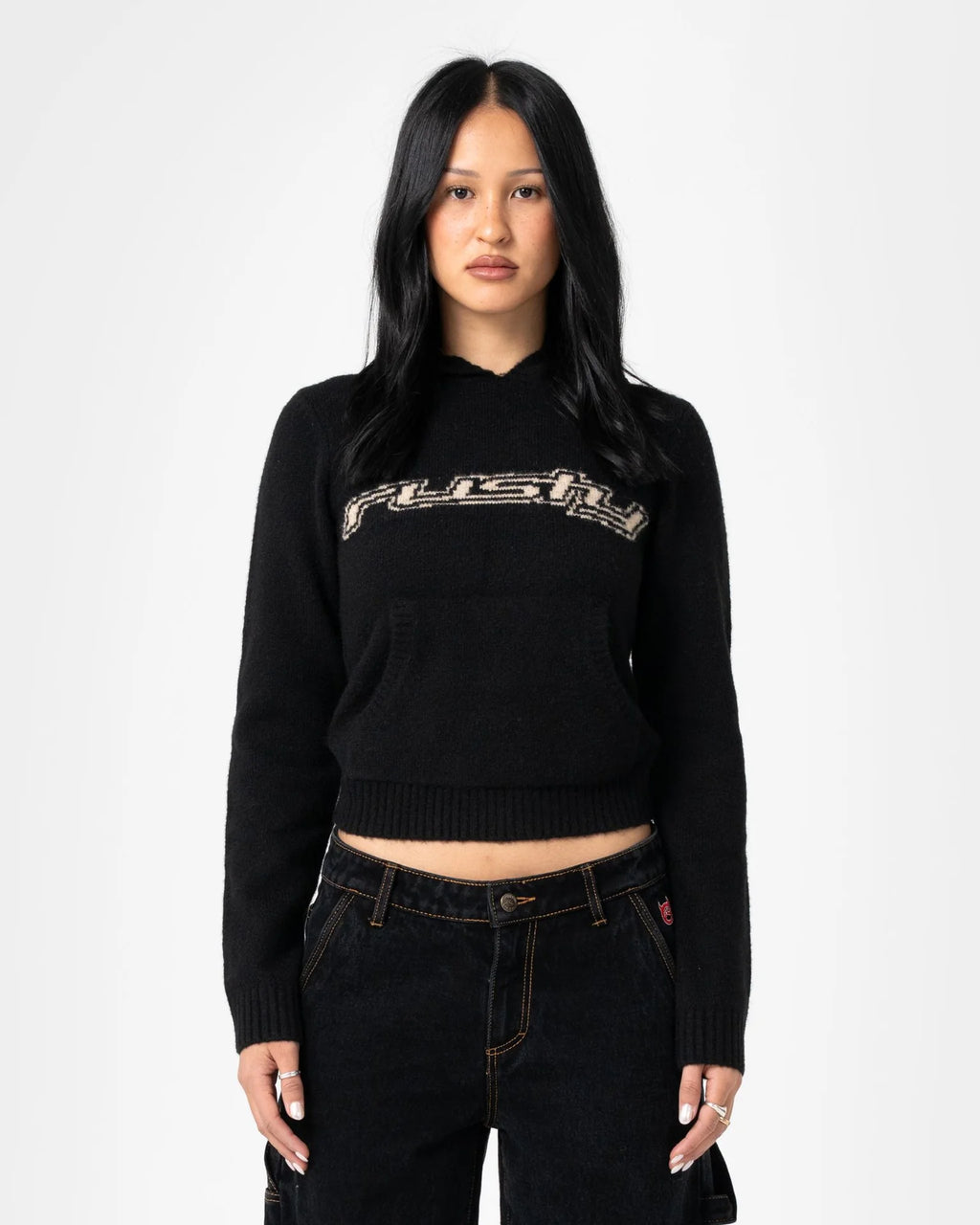 Rusty Intro Sofia Graphic Knit Hoodie