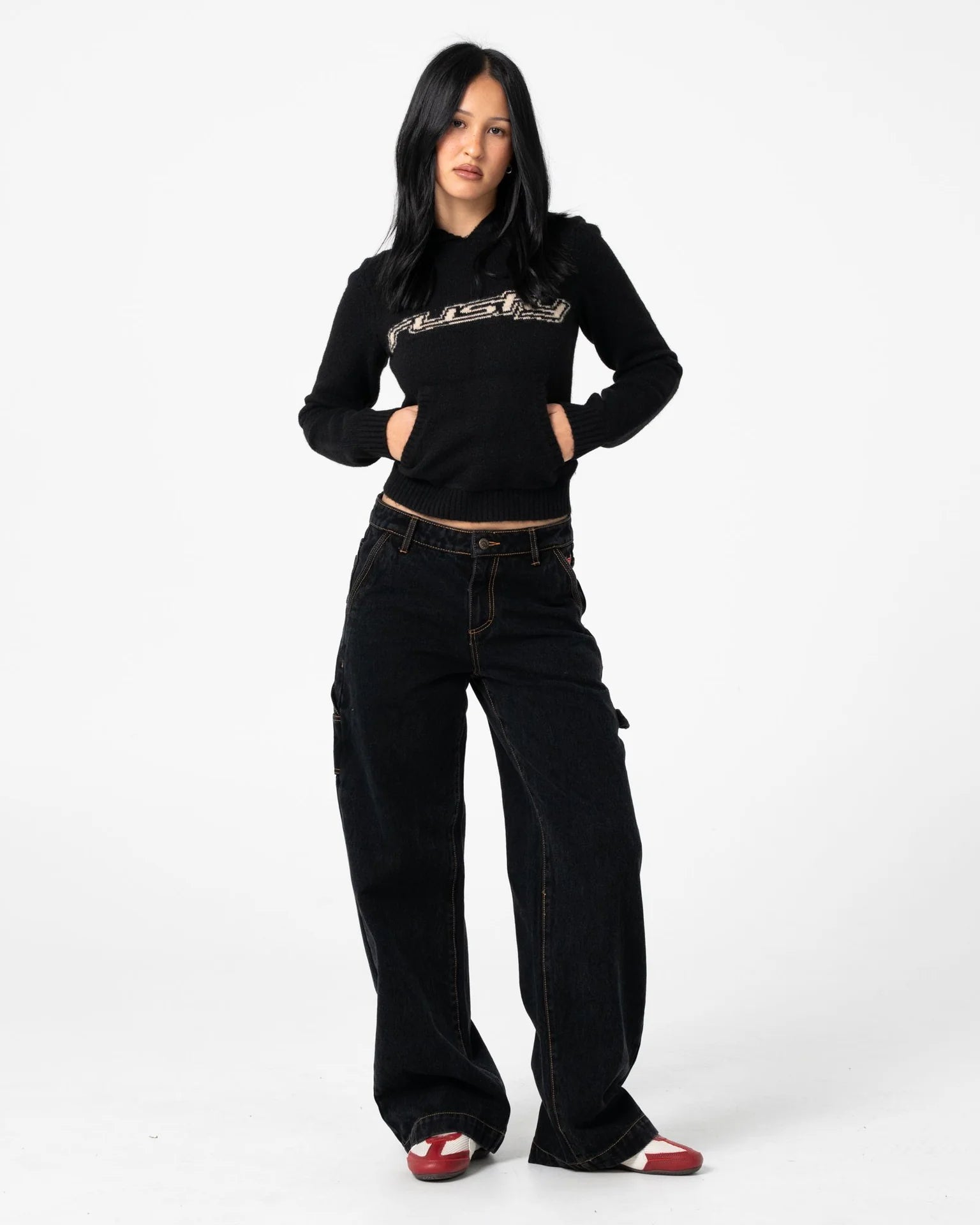 Rusty Intro Sofia Graphic Knit Hoodie