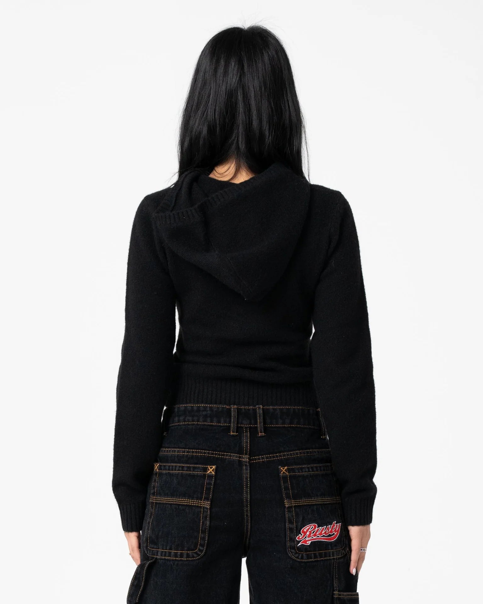 Rusty Intro Sofia Graphic Knit Hoodie