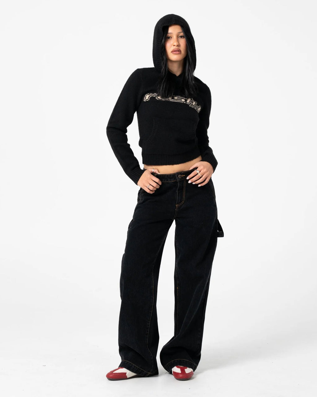Rusty Intro Sofia Graphic Knit Hoodie