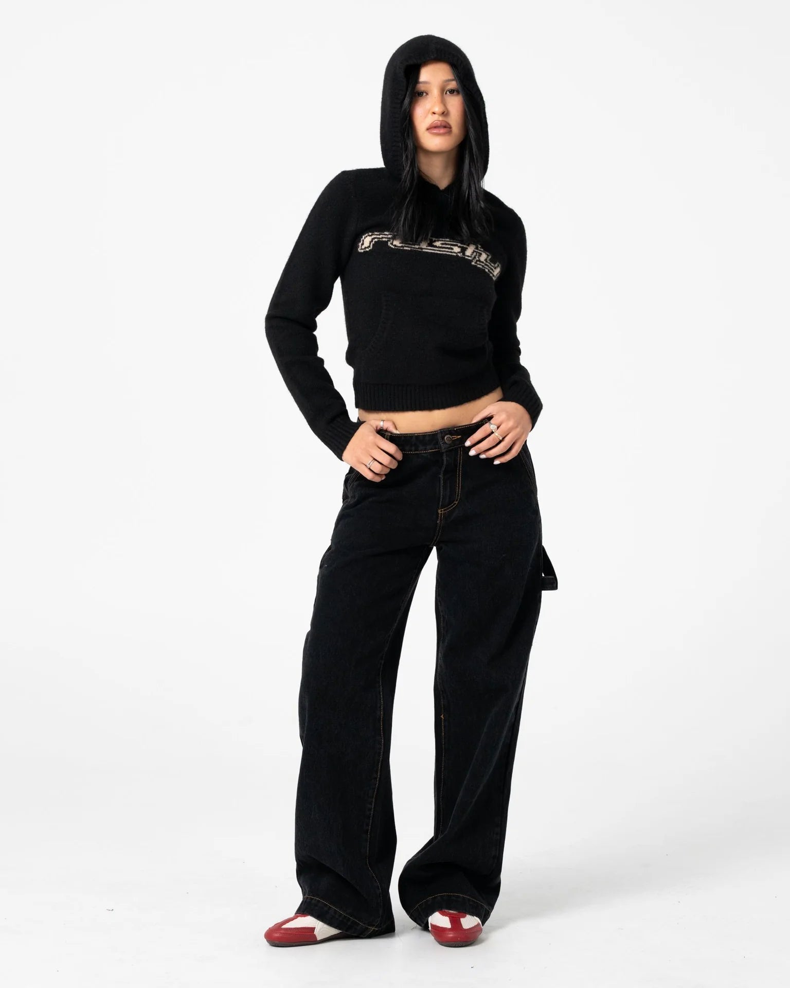 Rusty Intro Sofia Graphic Knit Hoodie