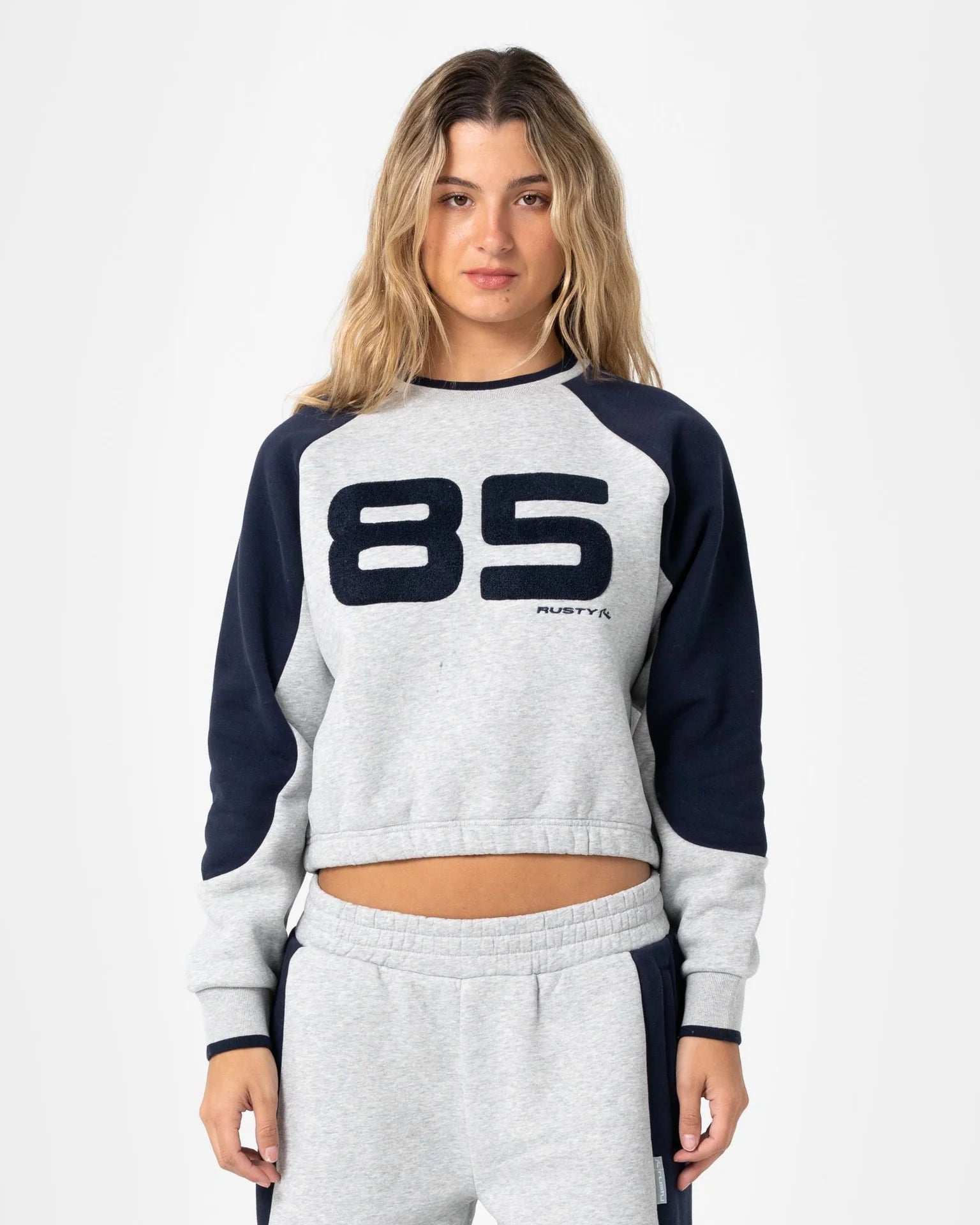 Rusty Harvest Cropped Crew Fleece