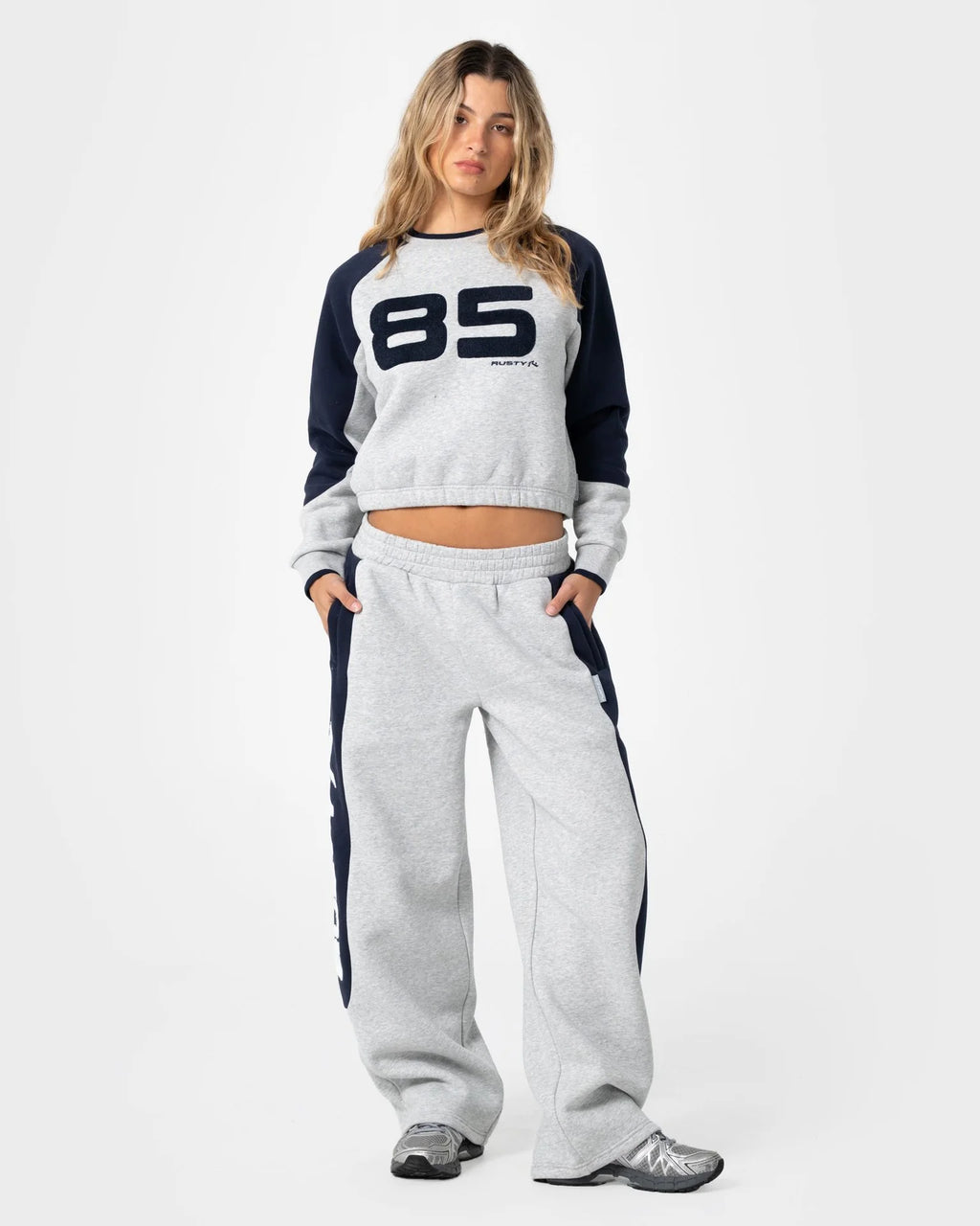 Rusty Harvest Cropped Crew Fleece