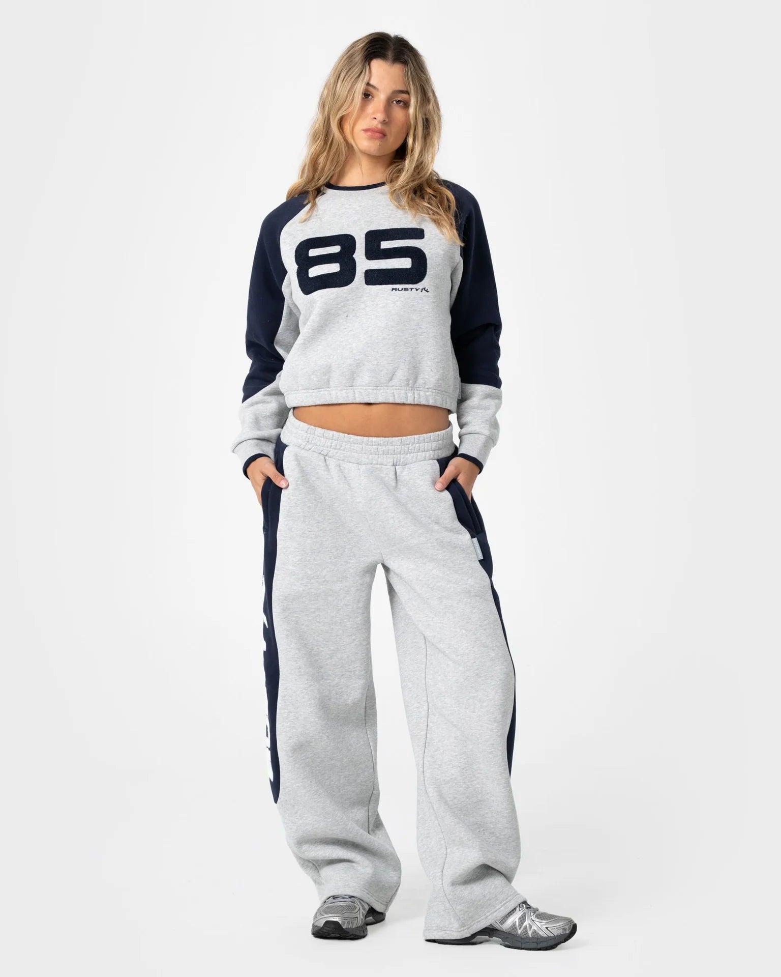 Rusty Harvest Cropped Crew Fleece