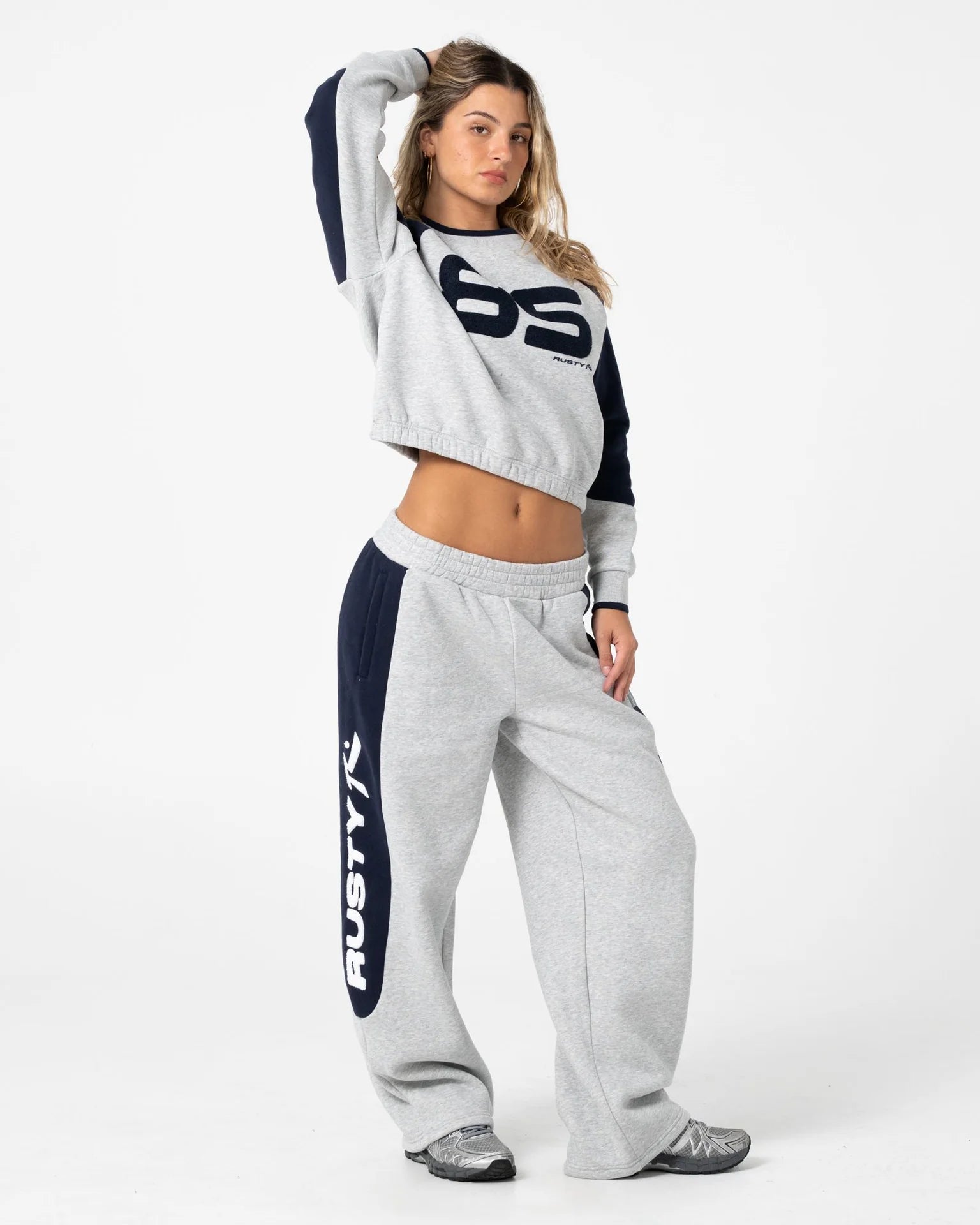 Rusty Harvest Cropped Crew Fleece