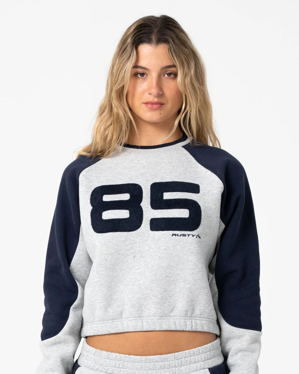 Rusty Harvest Cropped Crew Fleece