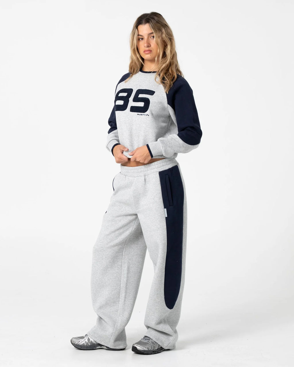 Rusty Harvest Cropped Crew Fleece
