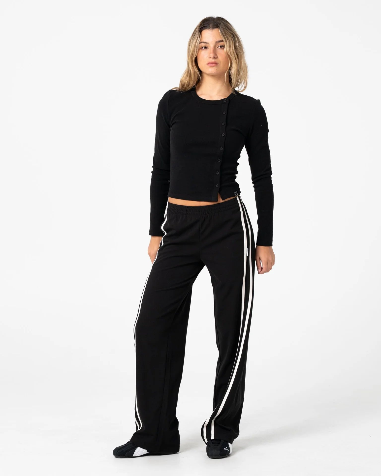 Rusty Bronson Side Stripe Low Rise Trackpant