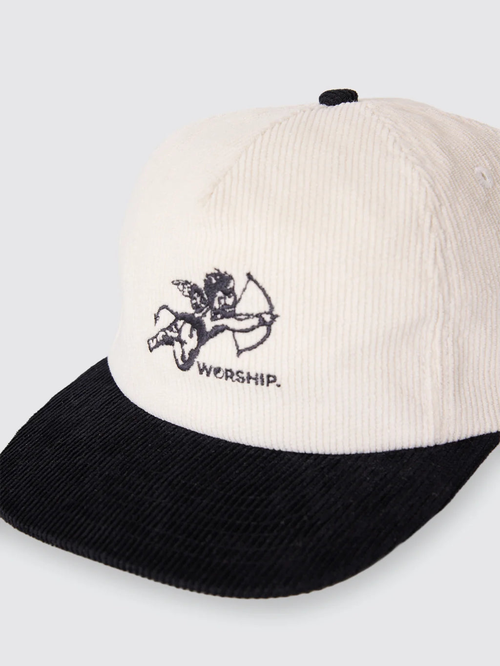 Worship Cherub Cord Hat - Cream/Black