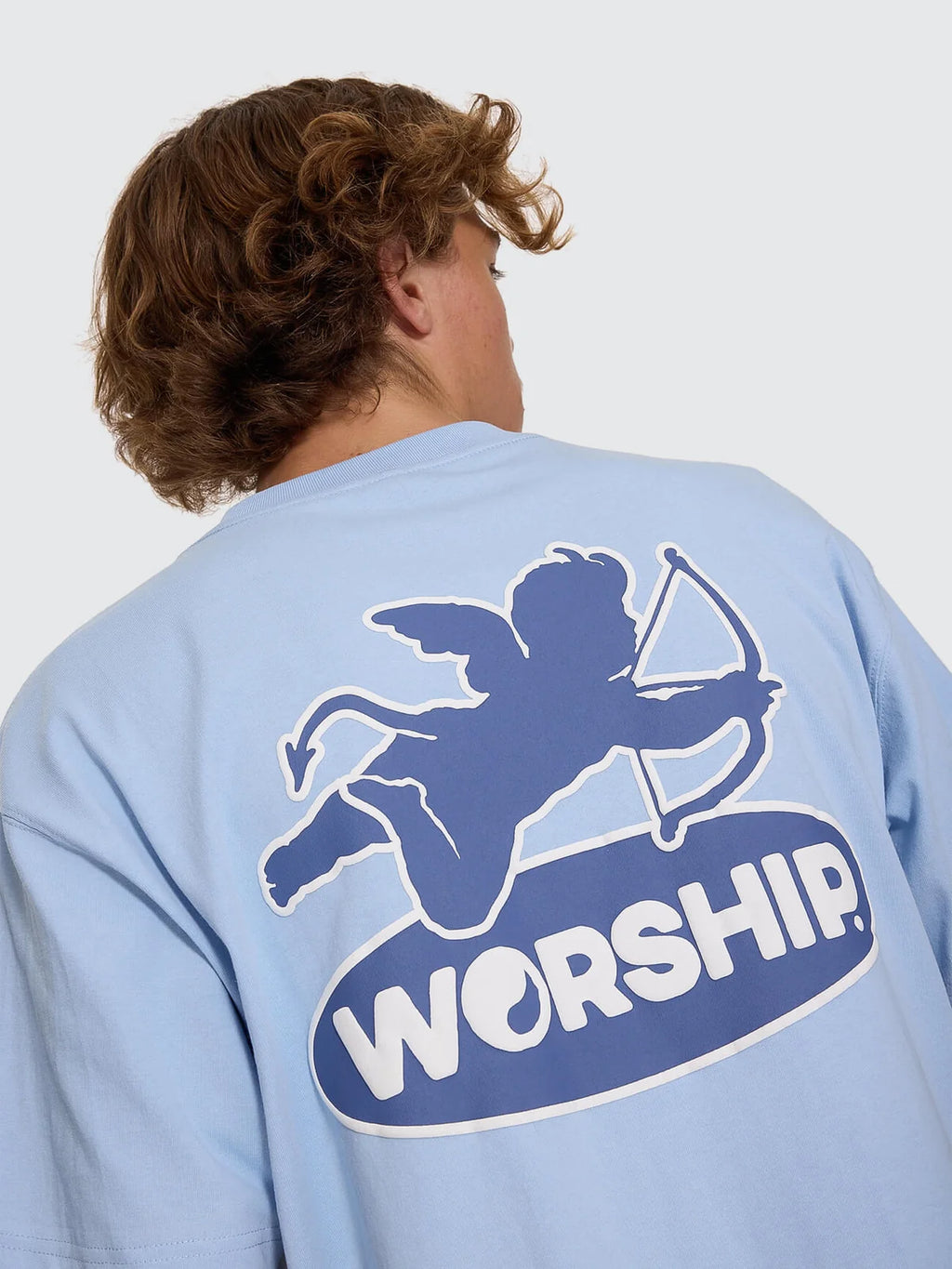 Worship Shadow Cherub Tee - Dream Blue