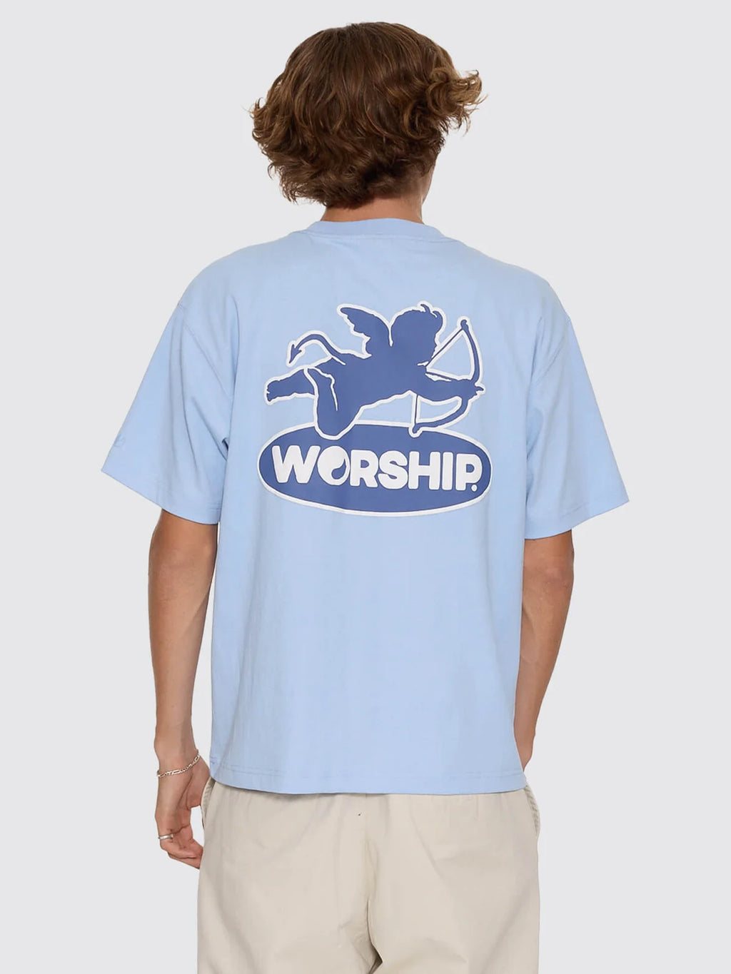 Worship Shadow Cherub Tee - Dream Blue