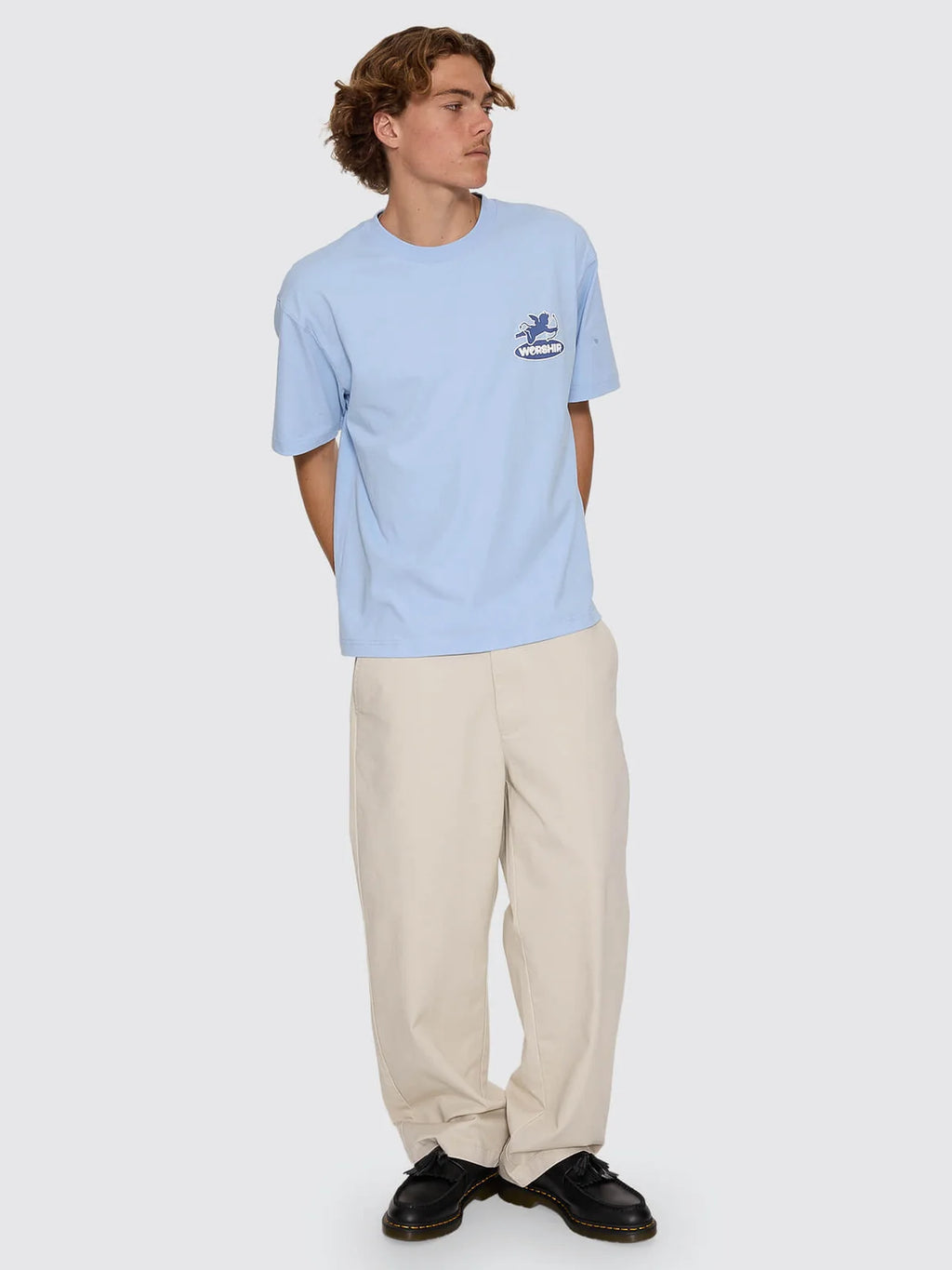 Worship Shadow Cherub Tee - Dream Blue