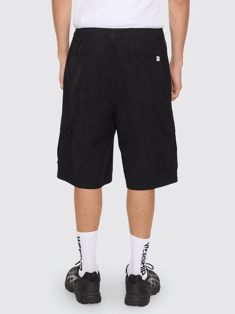 Worship Topper Elastic Cargo Short - Black