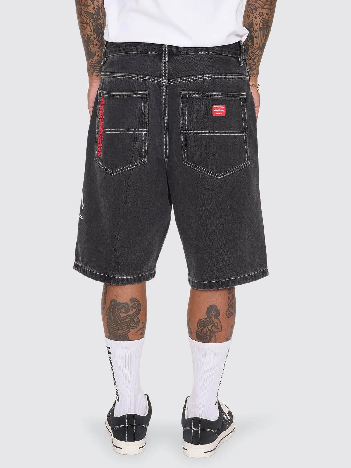Worship Pitted Big Dawg Jean Short - Used Black