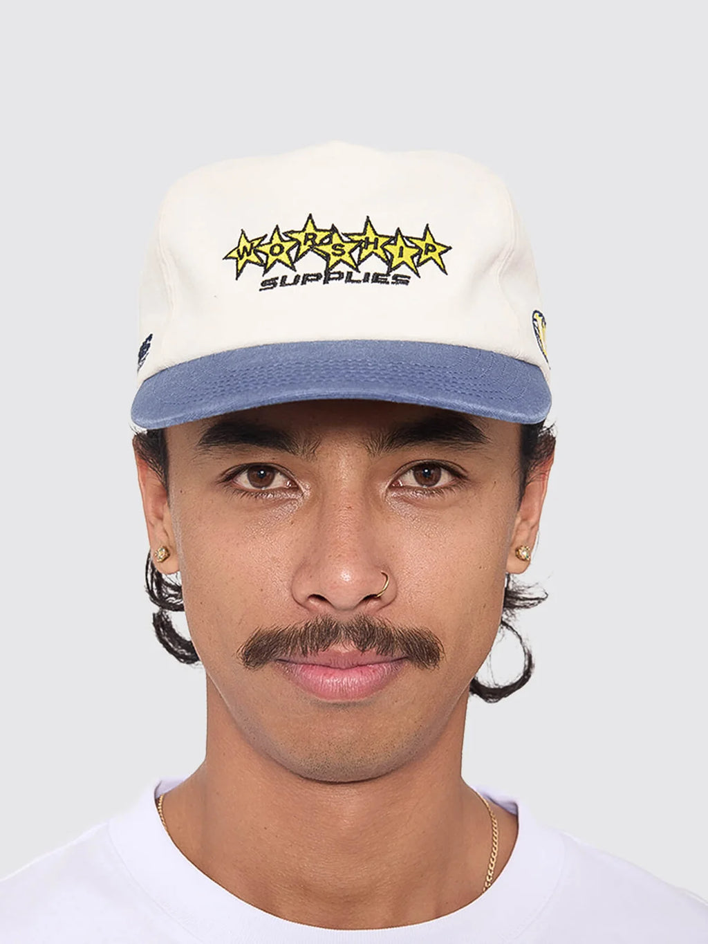 Worship Feeva 5 Panel Hat  Coconut - Blue