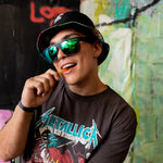 Sin Eyewear Peccant Rubber Raven Green Flash Polarised