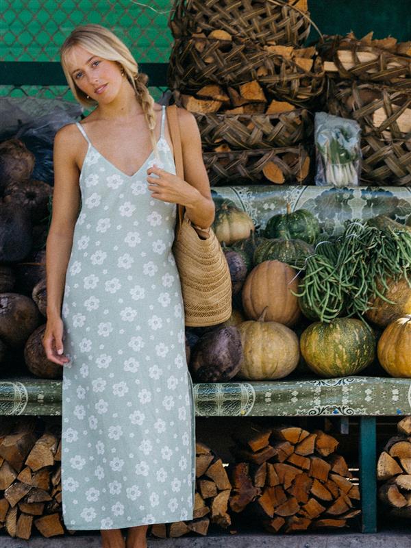 Roxy Blossom Slip Midi Dress