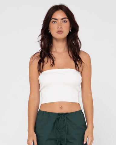 Amelia Strapless Knitted Crop Top