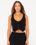 Rusty Sicily Button Down Vest Top