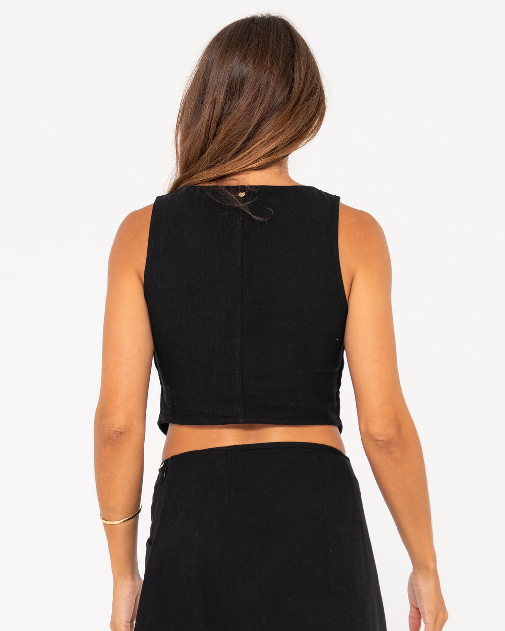 Rusty Sicily Button Down Vest Top