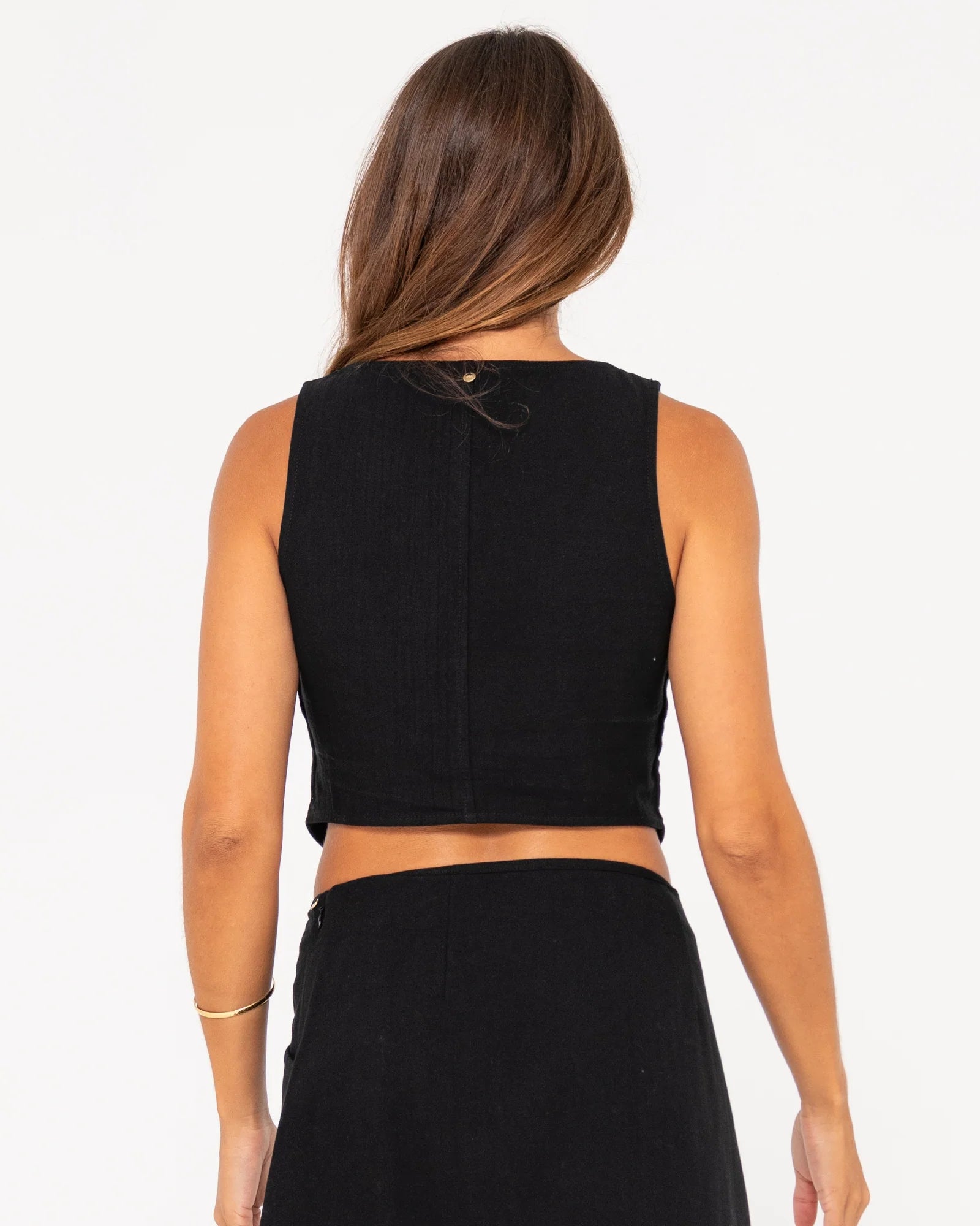 Rusty Sicily Button Down Vest Top