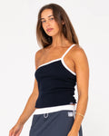 Sling One Shoulder Contrast Tank