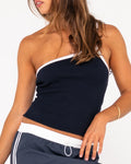 Sling One Shoulder Contrast Tank