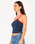 Sling One Shoulder Contrast Tank