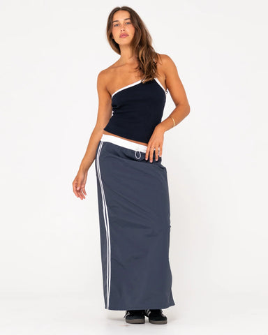 Double Trouble Elastic Waist Maxi Skirt