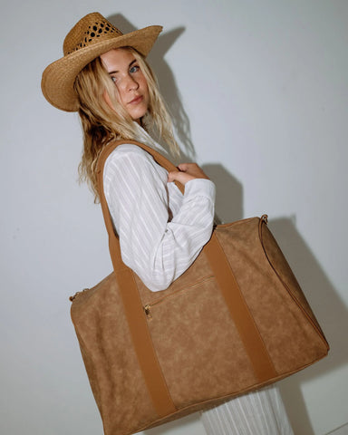 Rusty Aria Suede Weekender Bag