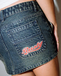 Rusty Billie Low Rise Denim Mini Skirt