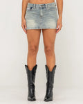 Rusty Dirty Mavericks Denim Mini Skirt