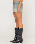 Rusty Dirty Mavericks Denim Mini Skirt