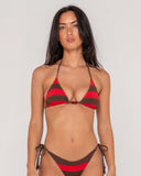 Rusty Rack City Stripe Triangle Bikini Top