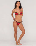 Rusty Rack City Stripe Triangle Bikini Top