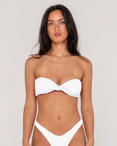 Rusty Sandalwood Bandeau Bikini Top