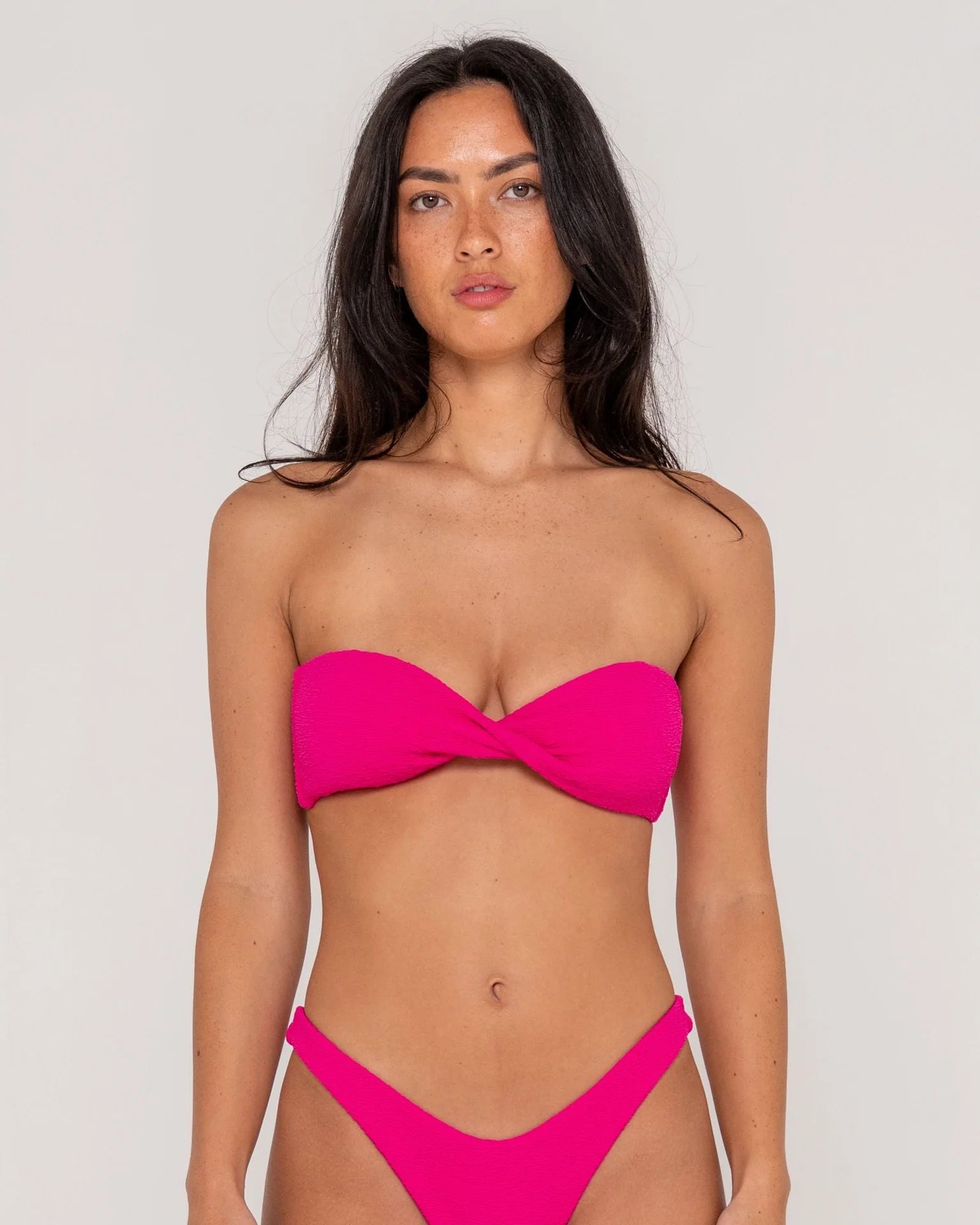 Rusty Sandalwood Bandeau Bikini Top