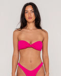 Rusty Sandalwood Bandeau Bikini Top