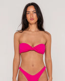 Rusty Sandalwood Bandeau Bikini Top