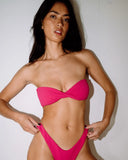Rusty Sandalwood Bandeau Bikini Top