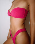 Rusty Sandalwood Bandeau Bikini Top