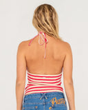 Rusty Emma Stripped Halter Neck Top