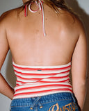 Rusty Emma Stripped Halter Neck Top