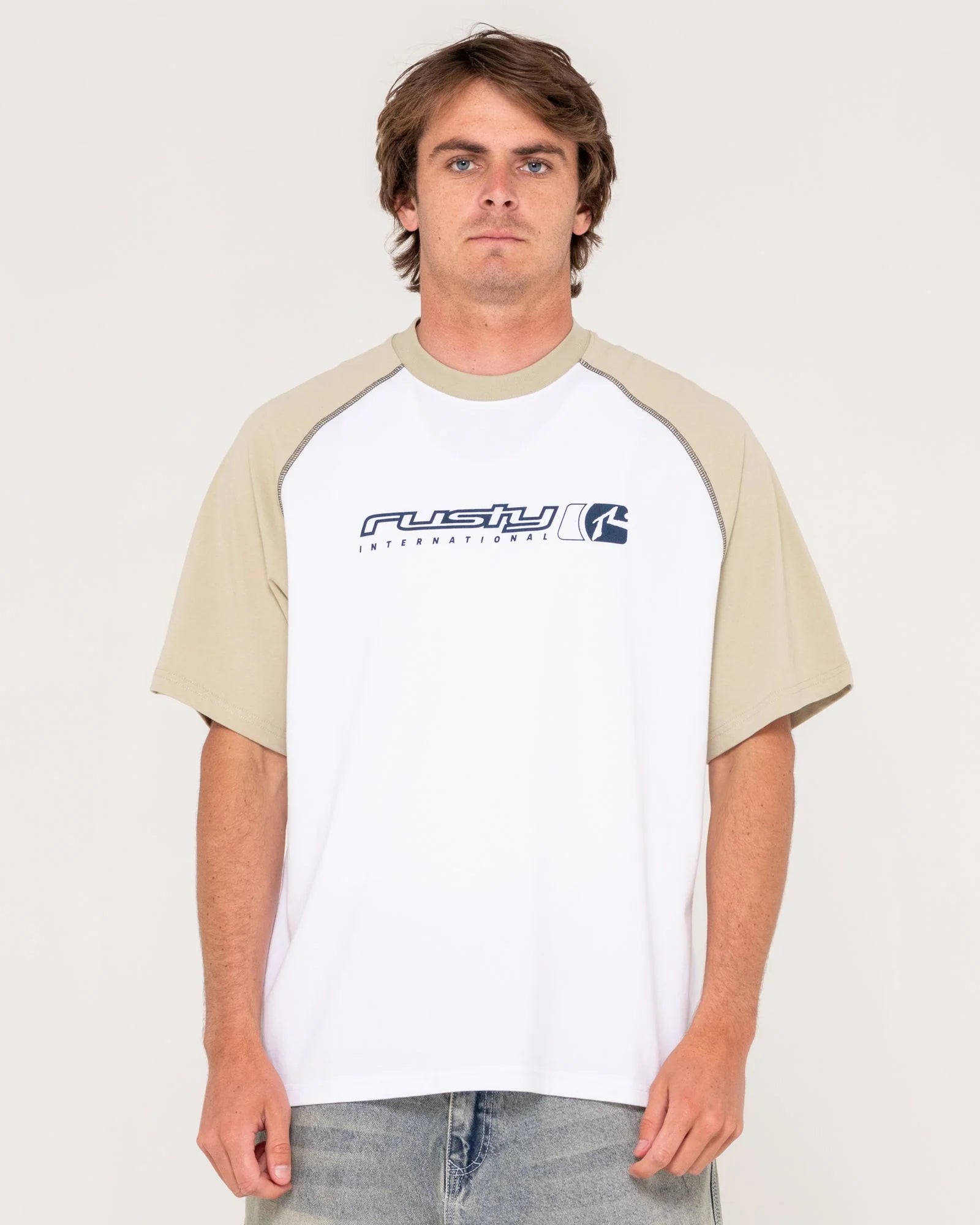 Rusty Incognito Raglan Graphic Tee