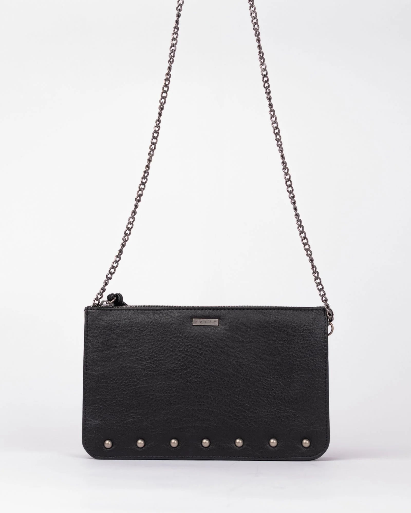 Rusty Melrose Studded Clutch