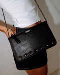 Rusty Melrose Studded Clutch