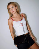 Rusty Melrose Studded Clutch